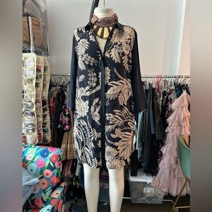 Club Monaco button up silk shirt dress